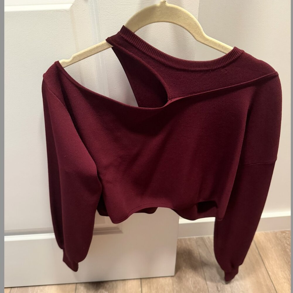 Michael Costello x Revolve Asymmetrical Cropped Sweater